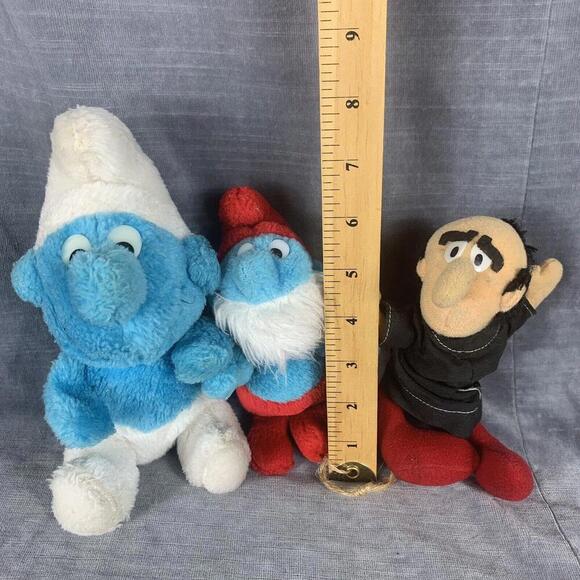 Smurfs 1981 Vintage 6" & 8" Plush Stuffed Toys Peyo Wallace & Berrie Lot of 3​ - Picture 3 of 6